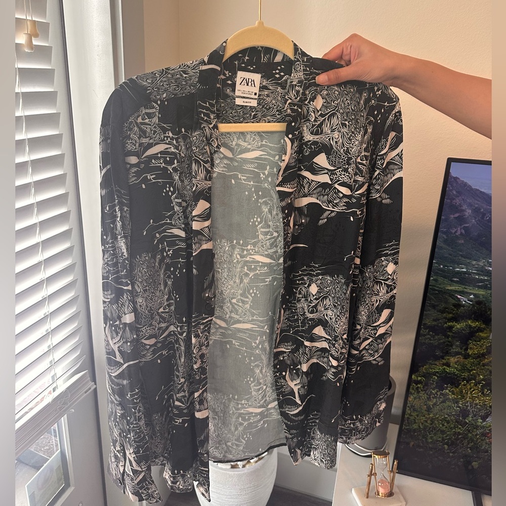 Zara shirt floral shirt.